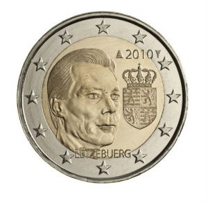 LUXEMBOURG 2 EURO 2010 - ARMS OF THE GRAND DUKE