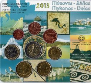 GREECE 2013 - EURO COIN SET BU - Mykonos - Delos