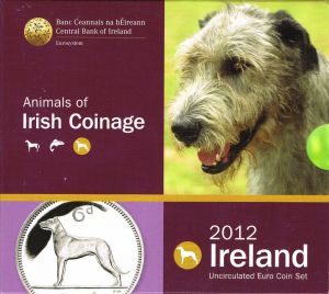 IRELAND 2012 - EURO COIN SET - Animal motifs on Irish coins - Hound