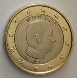 MONACO 2021 - 1 EURO PRINCE ALBERT II