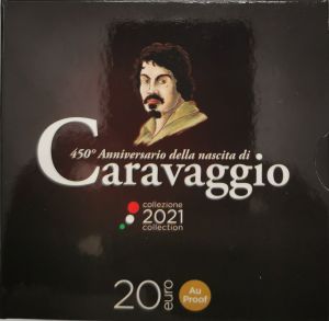 ITALY 20 euro 2021 - 450th Anniversary of the birth of Caravaggio - Gold