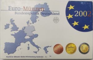 GERMANY 2002 - EURO COIN SET - PROOF - G