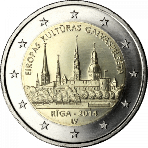 LATVIA 2 EURO 2014 - RIGA - EUROPEAN CAPITAL OF CULTURE