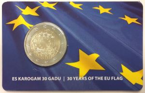 LATVIA 2 EURO 2015 - 30 YEARS OF THE EU FLAG (BU)
